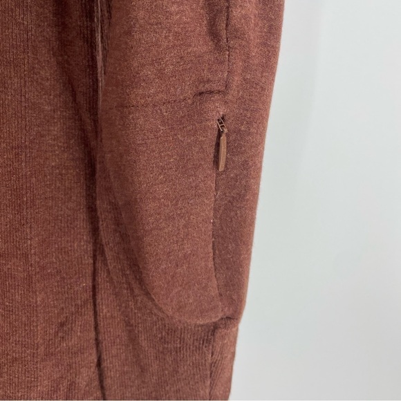 Athleta Women’s Balance Crewneck Sweater Dress Brown Pockets - Picture 3 of 8